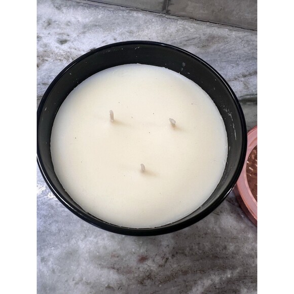 Bath & Body Works White Barn MAHOGANY TEAKWOOD HIGH INTEN 3 Wick Scented Candle - Picture 2 of 3